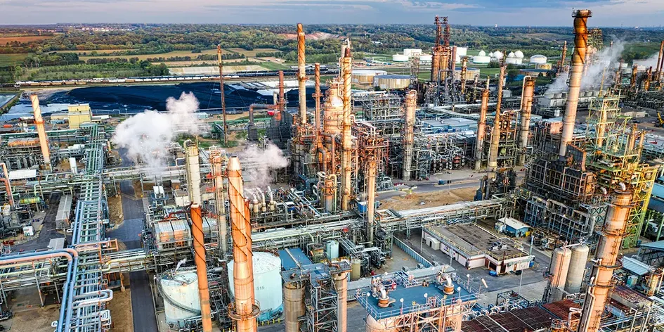 محطات النفط والغاز ومصافي التكرير ومنصات التنقيب وإلخ