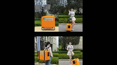 مولد بنزين بقدرة 700 واط مزود بإضاءة متنقلة للمناطق النائية