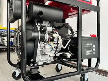 مولد ديزل بتصميم مفتوح، تبريد هوائي، بمحرك أحادي الأسطوانة – مثالي للاستخدام الصناعي أو في المواقع النائية