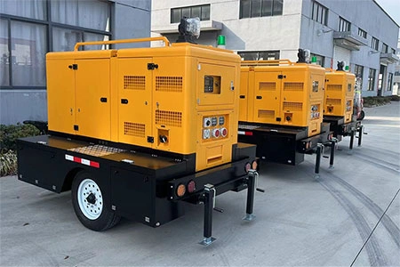 وحدة مولد الكهرباء ومضخة الصرف المقطورة