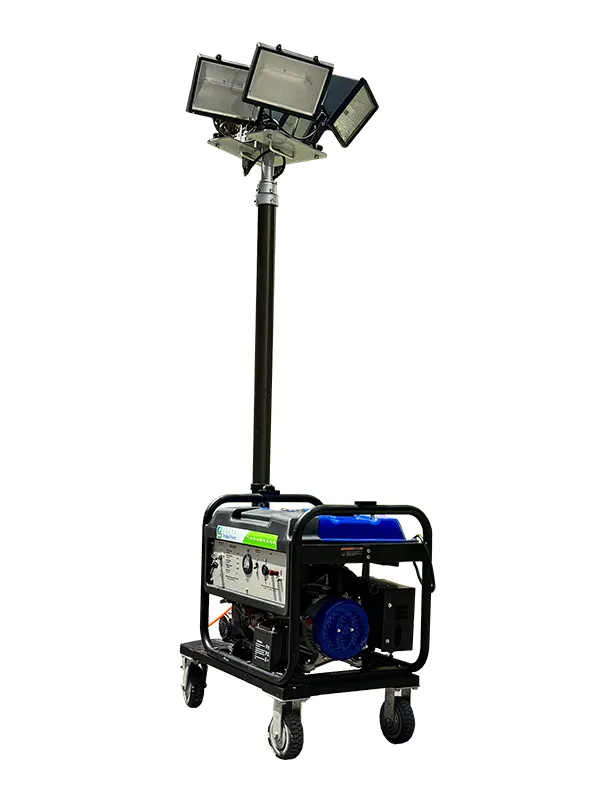 مولد كهرباء بنزين 5 كيلوواط مزوّد ببرج إنارة متنقل