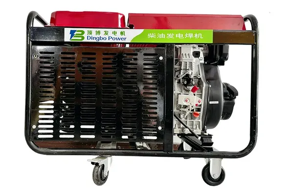 مولدات لحام ديزل عالية الكفاءة بنظام تبريد هوائي مع محرك بأسطوانة واحدة